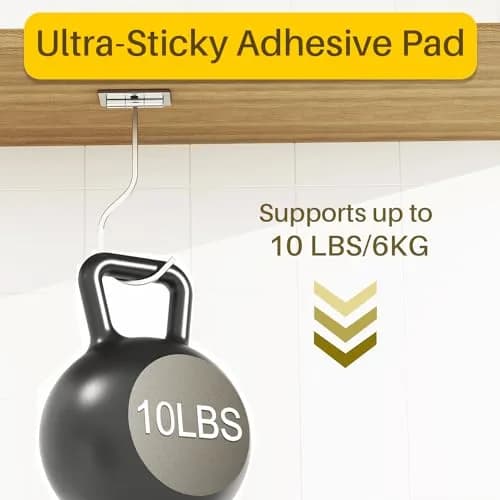 bussdis 2-Pack Self Adhesive Banana Hook, Metal Banana Hanger Hook, Under Cabinet Hook for Kitchen Items, Foldable Banana Hook, Silver thumbnail 3