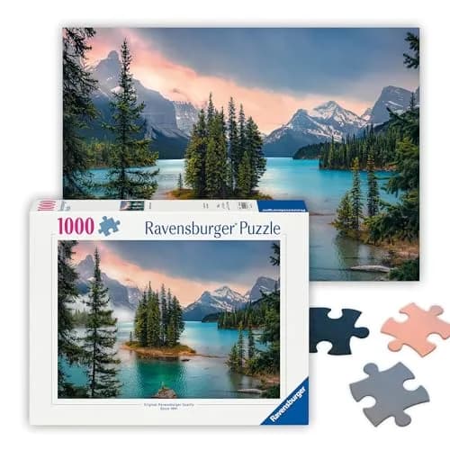 Ravensburger Maligne Lake, Canada - 1000 Piece Jigsaw Puzzle | Scenic Mountain & Water Scene thumbnail 1