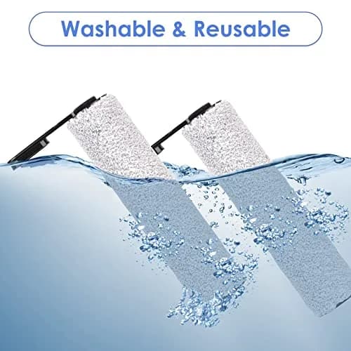 MIBUMIKI Replacement Brush Rollers for Tineco Floor One S5/S5 Pro/iFLOOR 5 Breeze (4-Pack, 3.6 inches) | High-Performance Microfiber for Hard Floors thumbnail 6