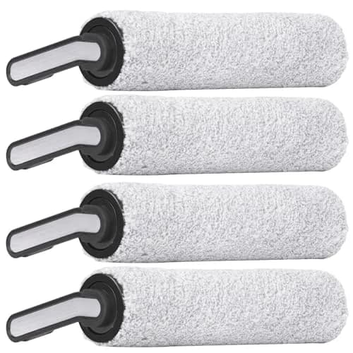 MIBUMIKI Replacement Brush Rollers for Tineco Floor One S5/S5 Pro/iFLOOR 5 Breeze (4-Pack, 3.6 inches) | High-Performance Microfiber for Hard Floors thumbnail 1