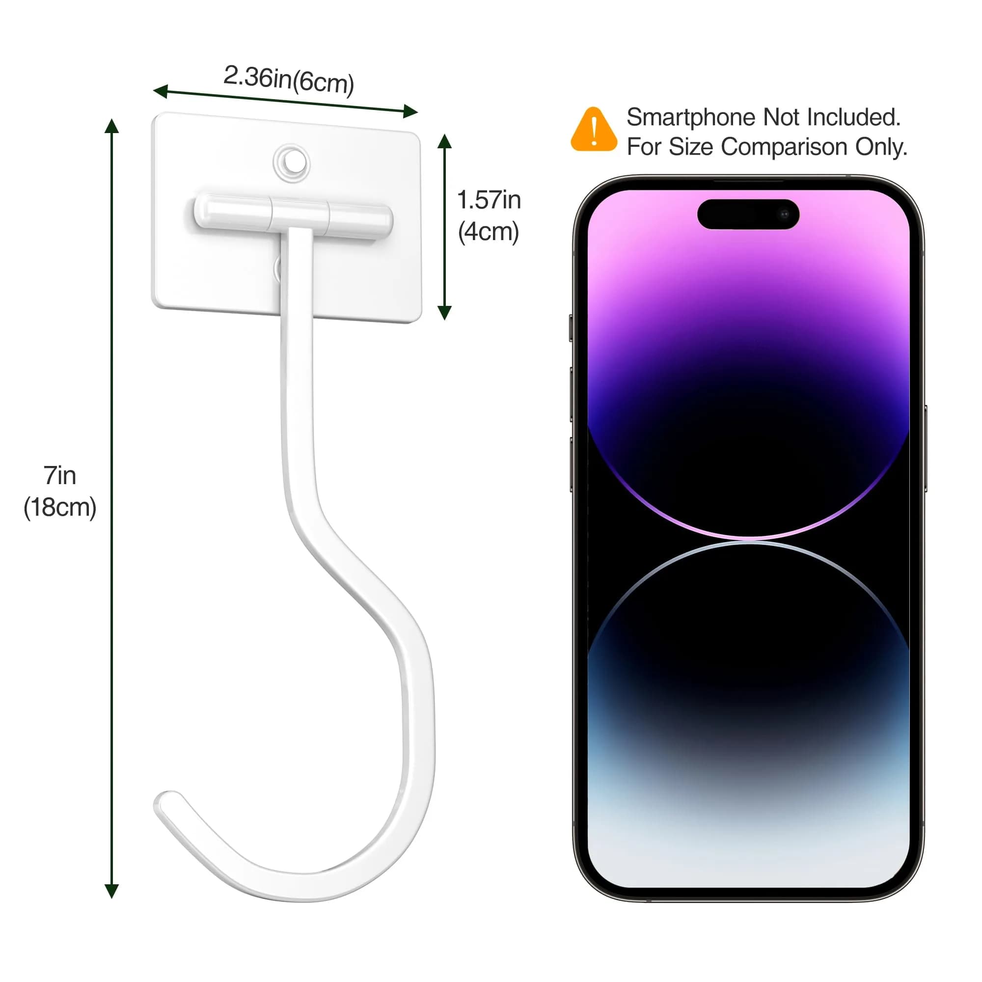 bussdis Adhesive Banana Hook Under Cabinet, White, 2 Pack | Mounts Securely, Frees Counter Space - view 9