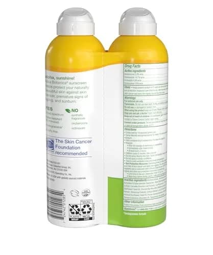 Alba Botanica Sensitive Sunscreen Spray SPF 50, 296ml (10 Fl Oz) | Broad Spectrum UVA/UVB Protection thumbnail 2