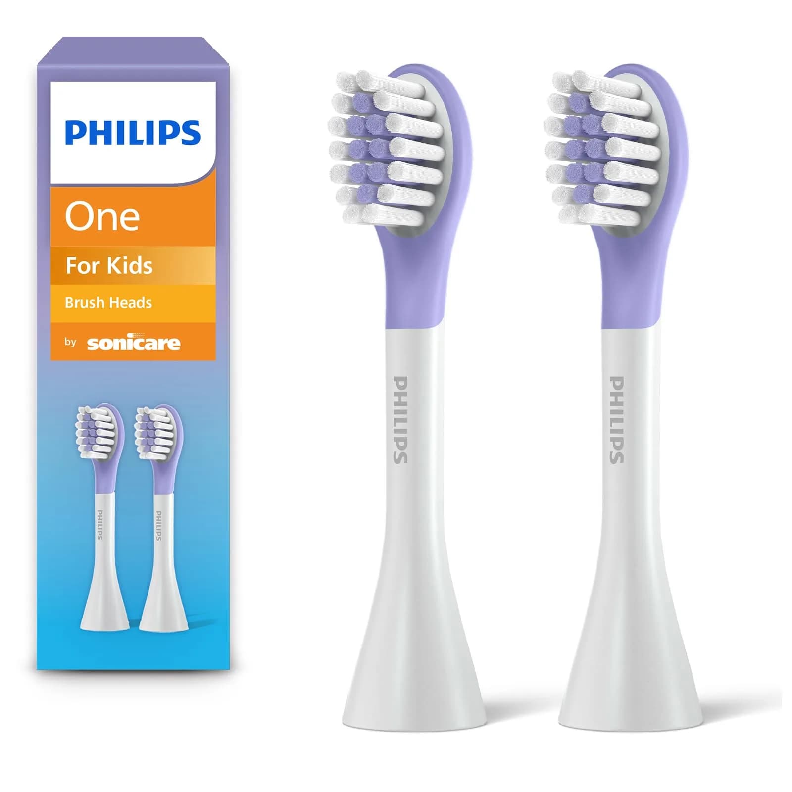 Philips Sonicare Replacement Brush Heads for Kids, 2-Pack Purple | Protects Enamel & Gums