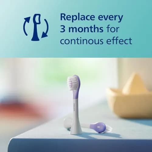 Philips Sonicare Replacement Brush Heads for Kids, 2-Pack Purple | Protects Enamel & Gums thumbnail 5