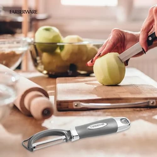 Farberware Professional Euro Vegetable Peeler with Ergonomic Handle, Razor-Sharp Stainless Steel Swivel Blade | 20 cm (7.87 inches) thumbnail 6