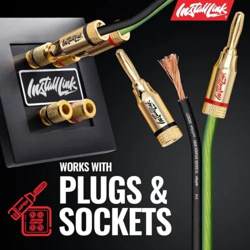 Install Link 14 AWG Gauge Speaker Wire (100 Feet) for Car & Home Theater | Copper Clad Aluminum (CCA) | Frosted Green/Black | Easy Install thumbnail 5