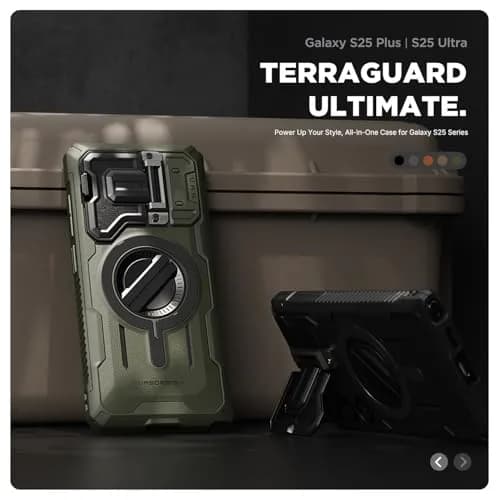 VRS DESIGN Terra Guard Ultimate for Galaxy S24 Ultra Phone Case | Matte Black, Magsafe Compatible, Camera Cover thumbnail 2