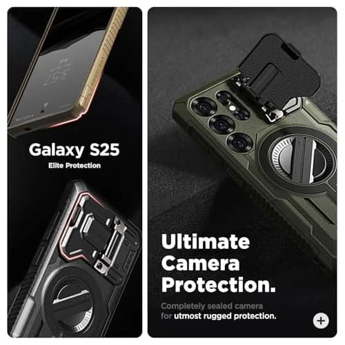 VRS DESIGN Terra Guard Ultimate for Galaxy S24 Ultra Phone Case | Matte Black, Magsafe Compatible, Camera Cover thumbnail 3