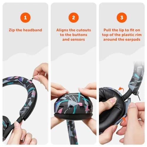 WC ShellZ XM5 - Exterior Shell & Headband Covers for Sony WH1000XM5 | Durable Silicone Fit thumbnail 4