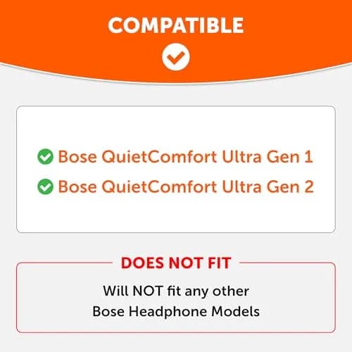 WC PadZ QC Ultra - Earpads for Bose QuietComfort Ultra Gen 1 & 2 | Extra Thick Memory Foam, Durable PU Leather (70-120 chars) thumbnail 2