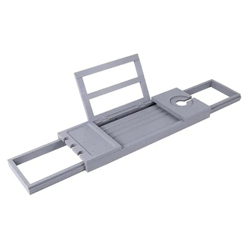 Utoplike Bathtub Tray Caddy Bamboo Adjustable | Space-Saving Bath Table for Tub thumbnail 7