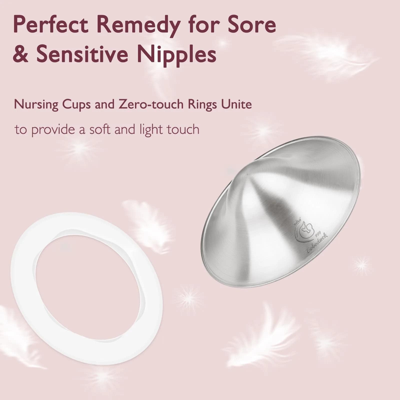 Boboduck 999 Sterling Silver Nipple Cups for Breastfeeding - Original Sore Nipple Relief - 2 Count - view 5