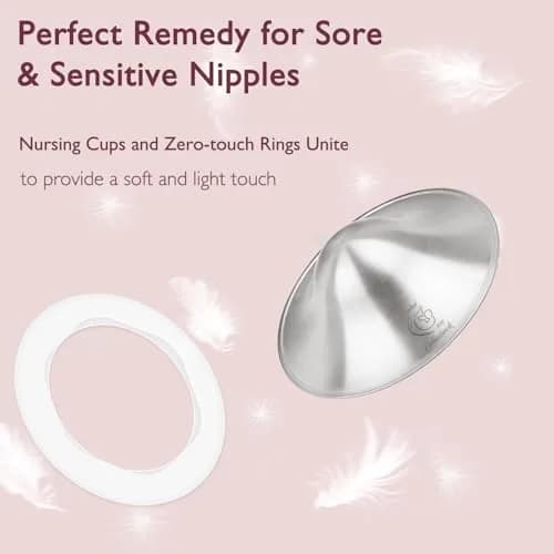 Boboduck 999 Sterling Silver Nipple Cups for Breastfeeding - Original Sore Nipple Relief - 2 Count thumbnail 5