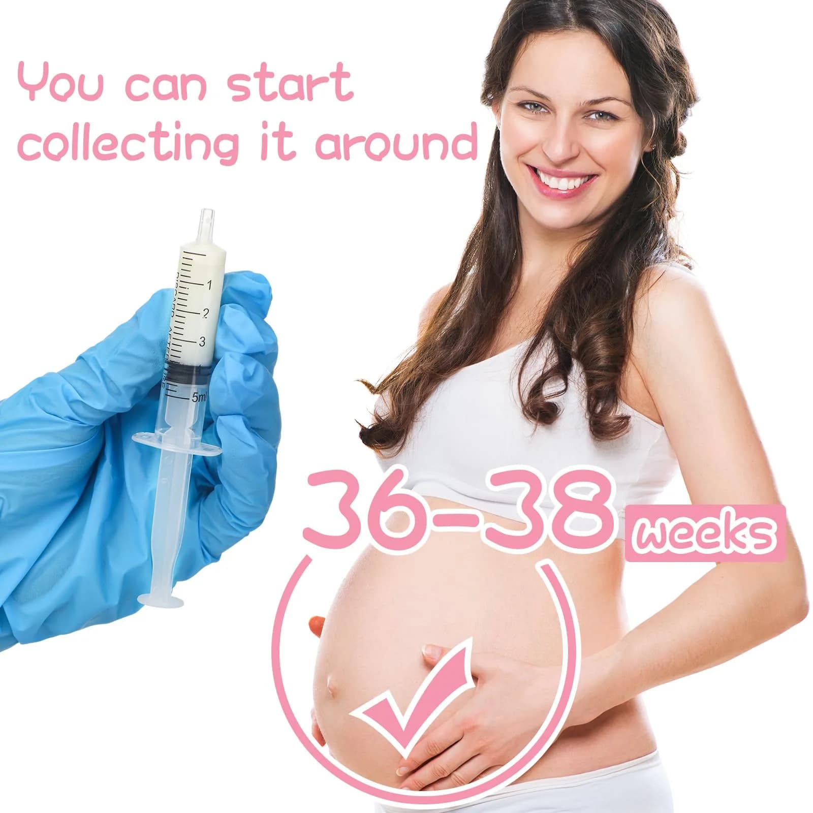 TrelaCo 100 Sets 5 ml Clear Colostrum Syringes with Caps & 20ml Cup | Sterile Sealed for Breast Milk Collection - view 5