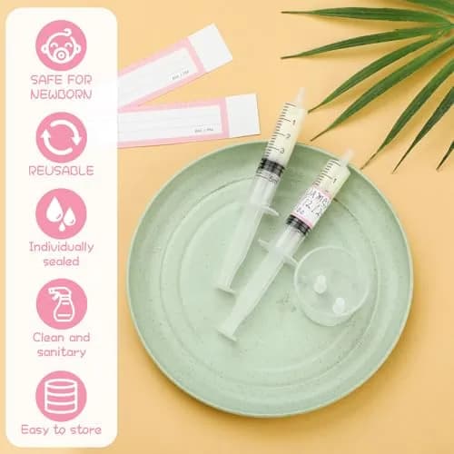 TrelaCo 100 Sets 5 ml Clear Colostrum Syringes with Caps & 20ml Cup | Sterile Sealed for Breast Milk Collection thumbnail 3
