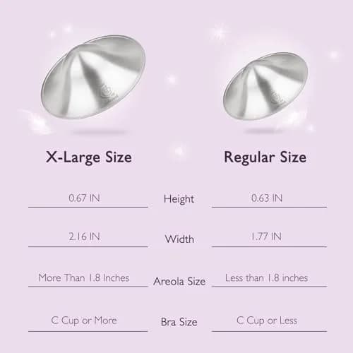 Boboduck 925 Silver Nipple Covers Breastfeeding, Original Silver Nursing Cups with Silicone Ring | Protect & Soothe Sore Nipples thumbnail 7