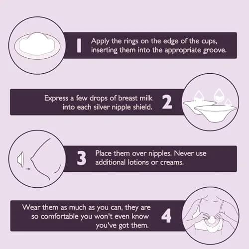 Boboduck 925 Silver Nipple Covers Breastfeeding, Original Silver Nursing Cups with Silicone Ring | Protect & Soothe Sore Nipples thumbnail 8