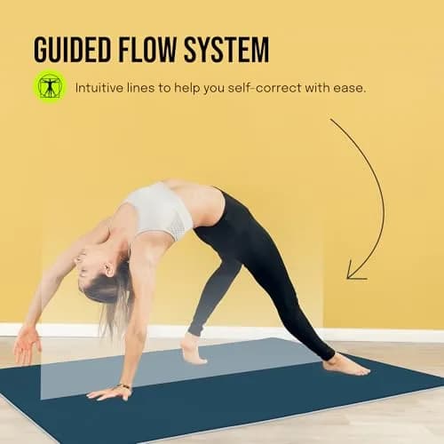 gogoKIWI Extra Wide Yoga Mat 72"L x 36"W x 1/2" Thick | Non Slip, Extra Large for Yoga & Fitness thumbnail 6
