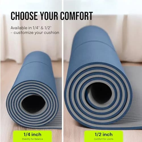 gogoKIWI Extra Wide Yoga Mat 72"L x 36"W x 1/2" Thick | Non Slip, Extra Large for Yoga & Fitness thumbnail 3