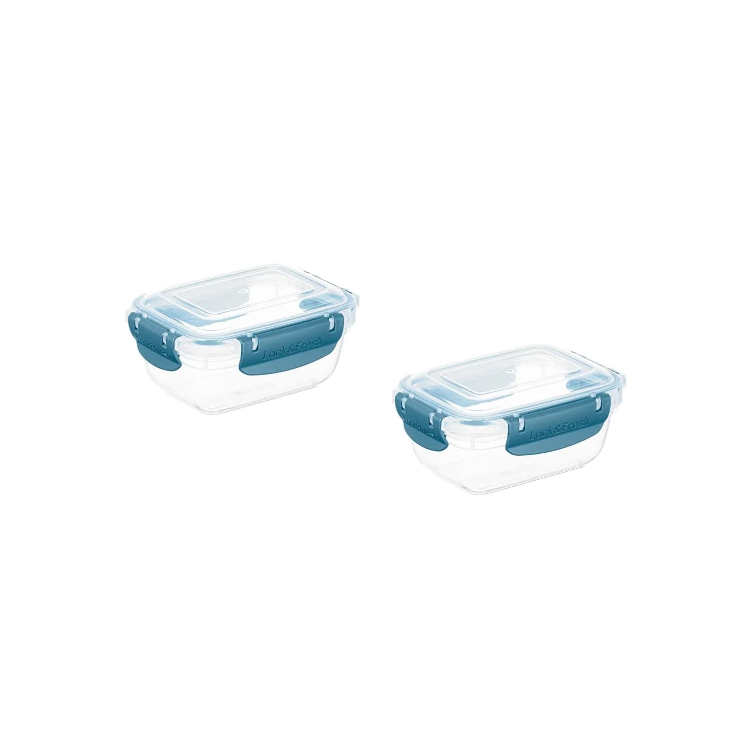 Superio Pack of 2 Plastic Food Storage Containers with Airtight Lids, 13 Oz | Leakproof, BPA Free, Stackable, Microwave & Dishwasher Safe