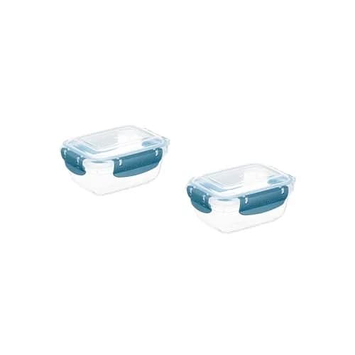Superio Pack of 2 Plastic Food Storage Containers with Airtight Lids, 13 Oz | Leakproof, BPA Free, Stackable, Microwave & Dishwasher Safe thumbnail 1