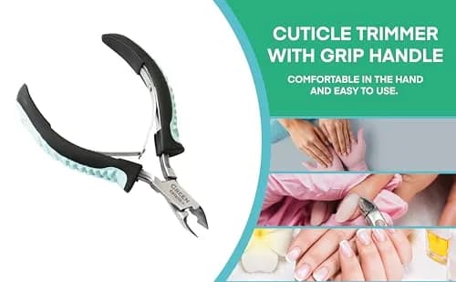 GREEN ESTETICA Cuticle Trimmer with Non-Slip Grip Handle | Stainless Steel Nail Tool for Precise Cuticles thumbnail 8
