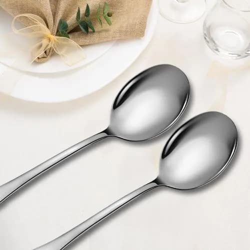 KEYOXY Serving Spoons Set, 8PCS, 10-Inch | Food-Grade Stainless Steel for Parties & Daily Use thumbnail 7
