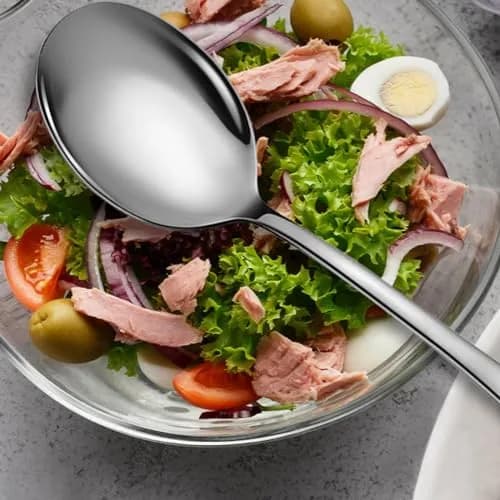 KEYOXY Serving Spoons Set, 8PCS, 10-Inch | Food-Grade Stainless Steel for Parties & Daily Use thumbnail 3