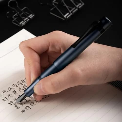 HONG DIAN M2 Mini Fountain Pen, Extra Fine Soft Nib, 105mm (4.13 in) Aluminium Body | Smooth Ink Flow for Students & Professionals thumbnail 7