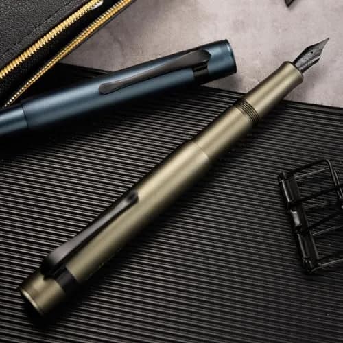 HONG DIAN M2 Mini Fountain Pen, Extra Fine Soft Nib, 105mm (4.13 in) Aluminium Body | Smooth Ink Flow for Students & Professionals thumbnail 8