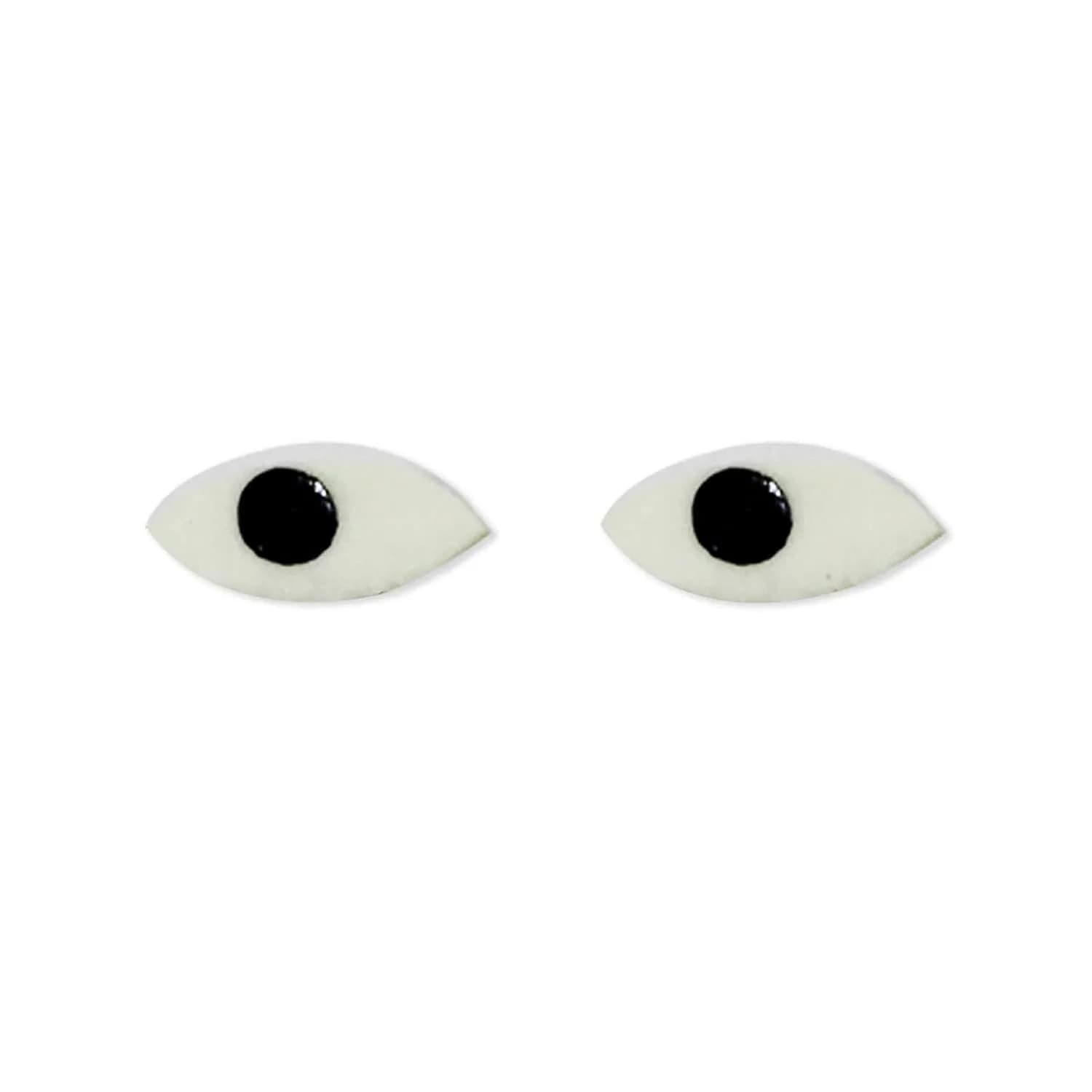 Garden Of Arts Laddu Gopal Eyes (24 Netras) for Size 2 & 3 Idols | Metallic Glossy Finish