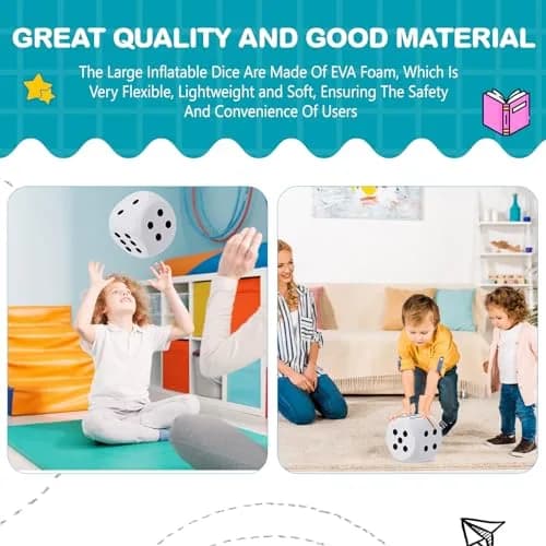 Shappy 6 Inch Foam Dice Jumbo Large Cube | Educational & Safe Play Tool thumbnail 4