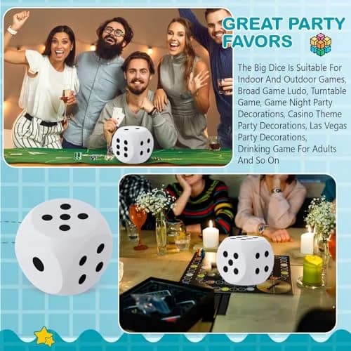 Shappy 6 Inch Foam Dice Jumbo Large Cube | Educational & Safe Play Tool thumbnail 5