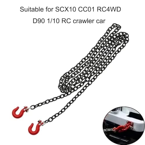 Albiuev Metal Trailer Chain with Tow Hook 100cm (39.3in) | RC Crawler Car Accessory thumbnail 4