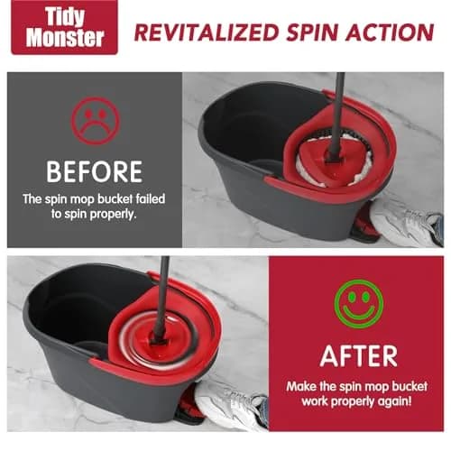 Tidy Monster Pedal Bearing Replacement for OCedar Mop Bucket 2 Pack | Easy Fix for Spin Mop System thumbnail 3