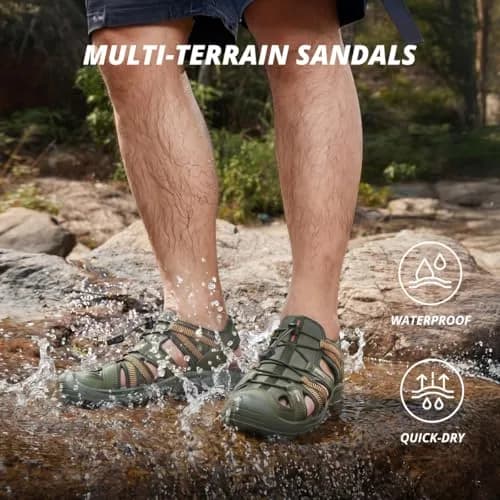 CAMEL CROWN Men's Waterproof Hiking Sandals 8.5 | Breathable & Anti-slip Outdoor Water Sandals thumbnail 2