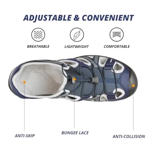 CAMEL CROWN Men's Waterproof Hiking Sandals 12 | Breathable & Anti-slip Summer Water Sandals thumbnail 3
