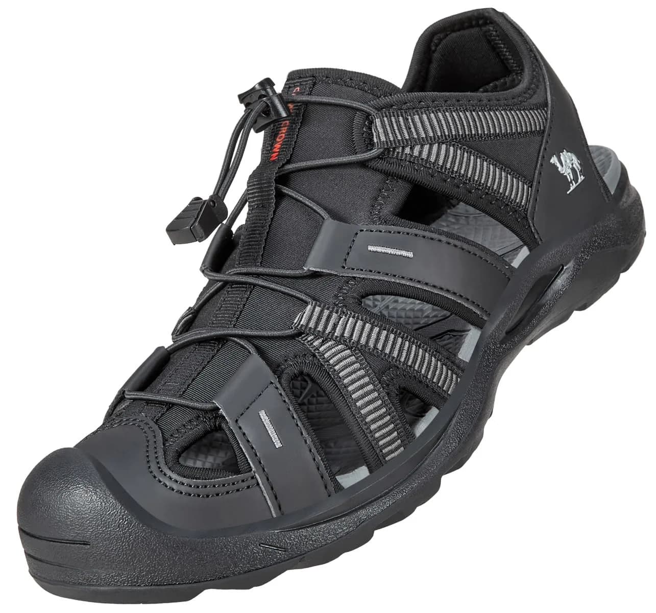 CAMEL CROWN Men's Waterproof Hiking Sandals Closed Toe Water Sandals Athletic Sport Sandal Summer Sandal Beach for Outdoor | Breathable & Durable — Black-a5