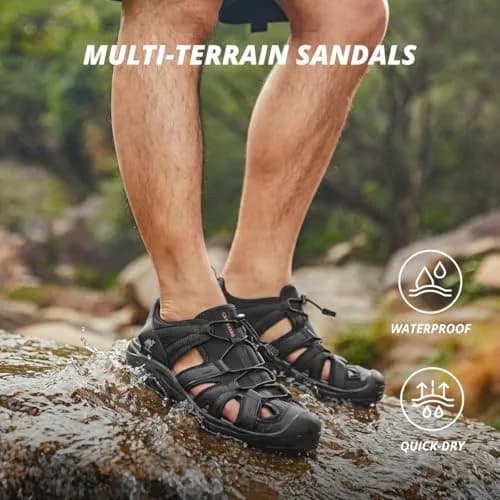 CAMEL CROWN Men's Waterproof Hiking Sandals Closed Toe Water Sandals Athletic Sport Sandal Summer Sandal Beach for Outdoor | Breathable & Durable thumbnail 2
