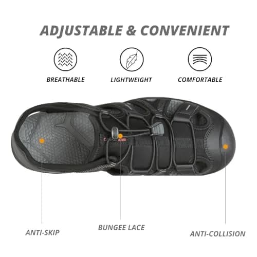 CAMEL CROWN Men's Waterproof Hiking Sandals Closed Toe Water Sandals Athletic Sport Sandal Summer Sandal Beach for Outdoor | Breathable & Durable thumbnail 3