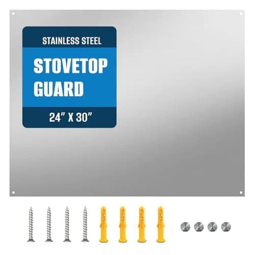 TUTU 30" x 24" Stainless Steel Stove Backsplash | Easy Clean Wall Shield for Range Hoods - view 3