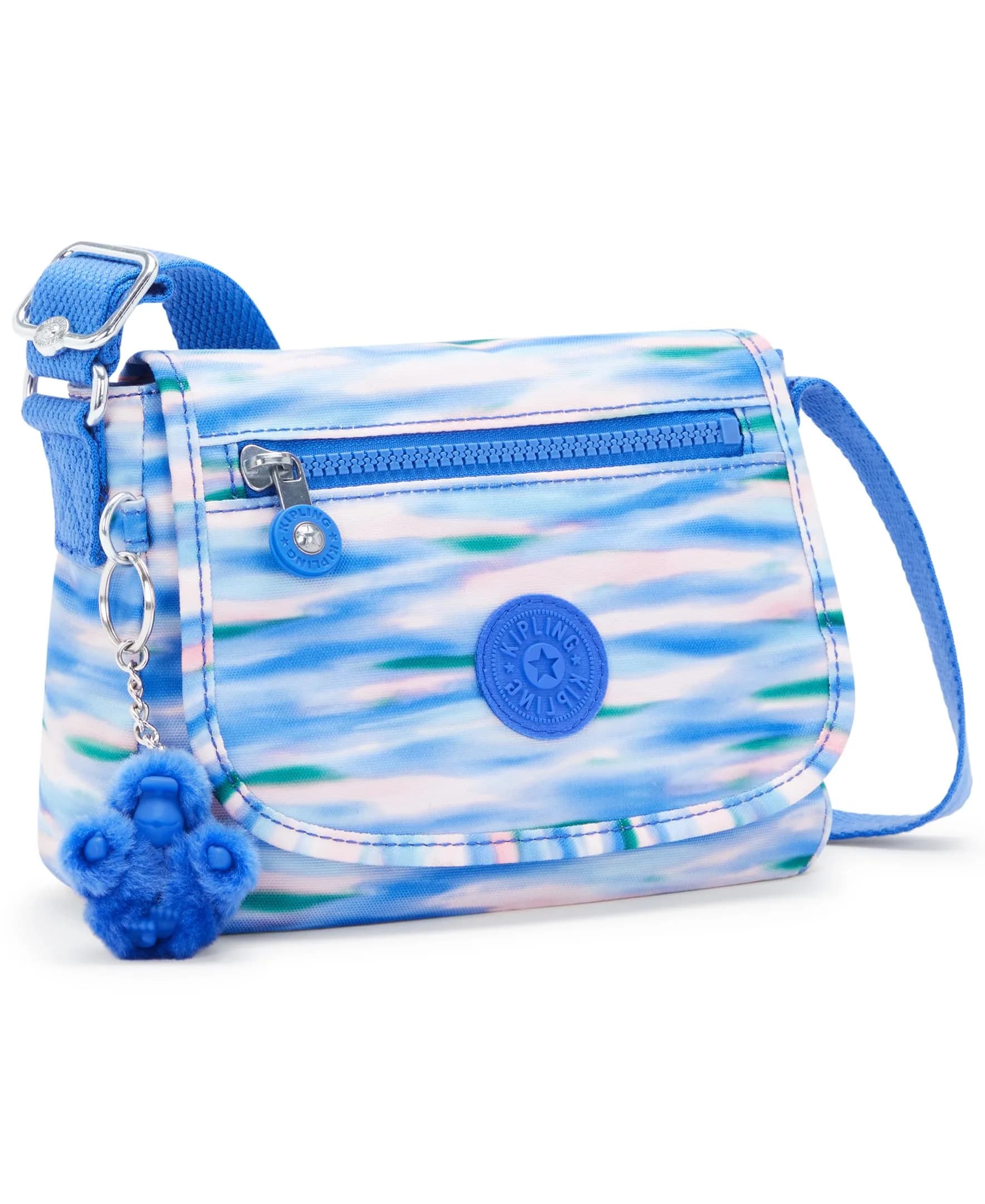 Kipling Sabian U Mini Crossbody Bag in Diluted Blue (7.75"L x 6"H x 3.25"D) - Lightweight & Water-Resistant - view 4