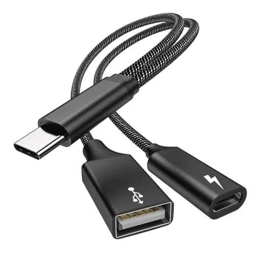 MOGOOD USB C OTG Splitter Cable with 60W Power Delivery | 2-in-1 Adapter for Android & Type C Devices thumbnail 1