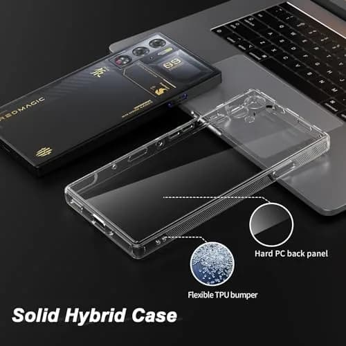 Foluu Slim Fit Case for ZTE Nubia Red Magic 9 Pro 16cm (6.4in) | Translucent Matte PC Back & TPU Bumper thumbnail 3
