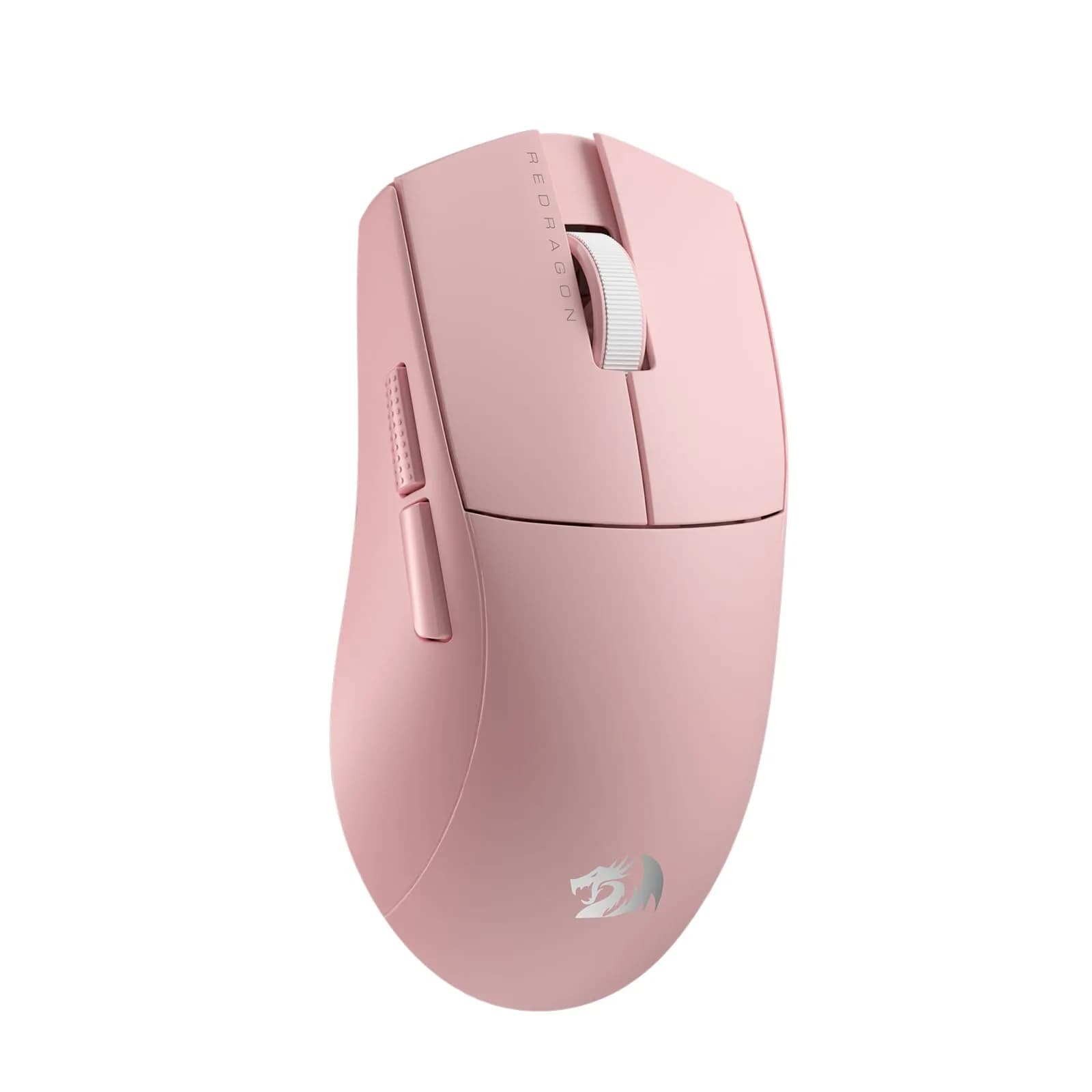 Redragon M916 Wireless Gaming Mouse 55G | 26K DPI, 5 Programmable Buttons, Ultra-Light, Ergonomic Design — Pink