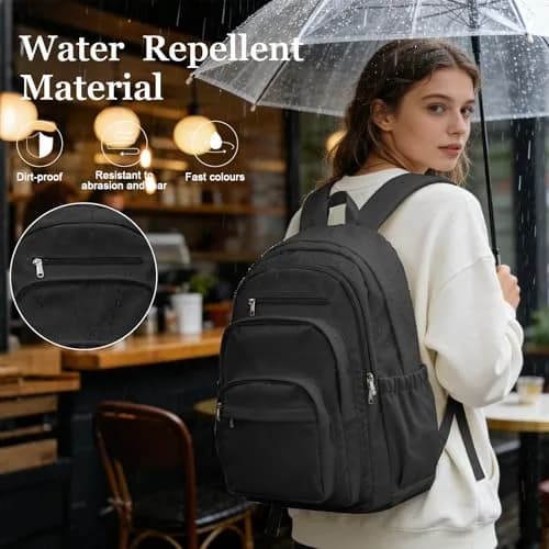 Lendolk College Backpack For Women Men, High School Backpack with Lots of Pockets, 35cm x 17cm x 48cm (13.8in x 6.7in x 18.9in) thumbnail 6