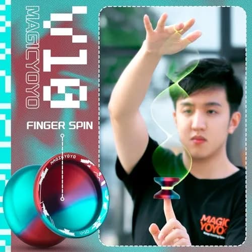 MAGICYOYO Pack of 2 Yo-yos | Responsive & Unresponsive Yoyo for Kids & Adults (Blue Red & Black) | Durable Plastic & Aluminum thumbnail 2
