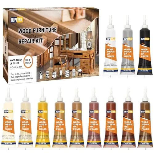 Hupeyna Wood Furniture Repair Kit, 12 Colors, Wood Fillers | Restore Scratches & Chips thumbnail 1