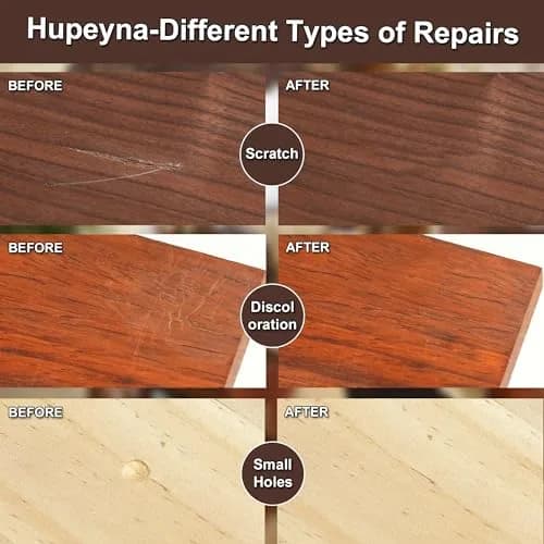 Hupeyna Wood Furniture Repair Kit, 12 Colors, Wood Fillers | Restore Scratches & Chips thumbnail 4
