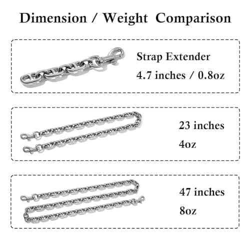 COICOIC 2Pcs Purse Strap Extender 12cm (4.7") | Adds Length for Shoulder Crossbody Bags thumbnail 2